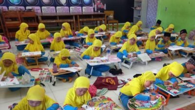 Ajarkan Siswa Lebih Berani dan Kreatif, TK ABA IV Kolaborasi dengan SDN Laden 1